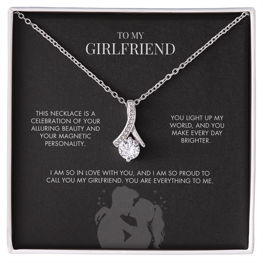 Boyfriend to Girlfriend Alluring Beauty Pendant | 18K Yellow Gold Finish Necklace | Elegant Valentine's Day Jewelry