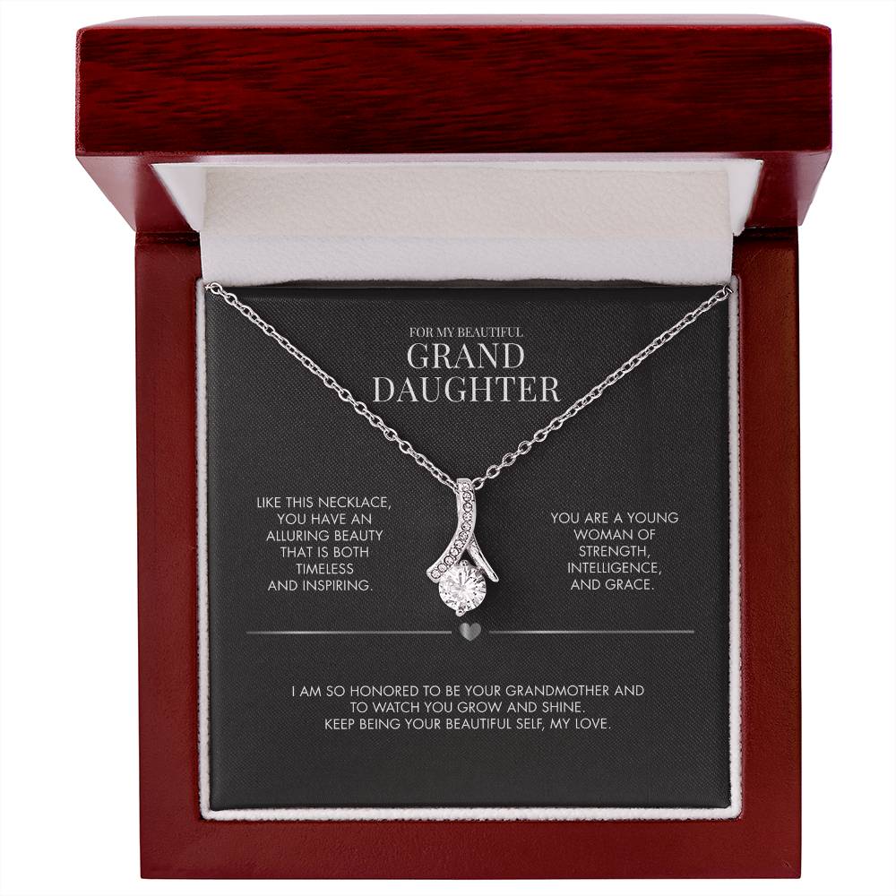 Grandparent to Granddaughter Alluring Beauty Pendant | 18K Yellow Gold Finish Necklace | Meaningful Graduation Gift